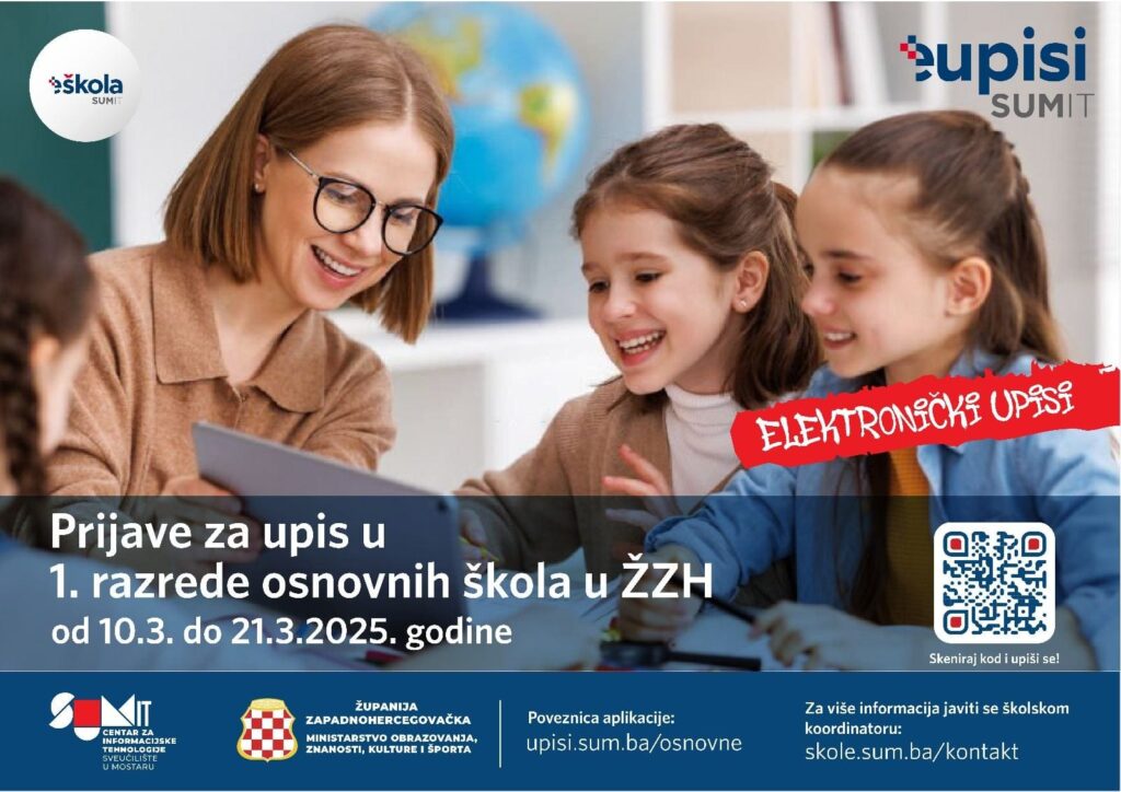 OBAVIJEST O PRIJAVI ZA UPIS U 1. RAZRED OSNOVNE ŠKOLE